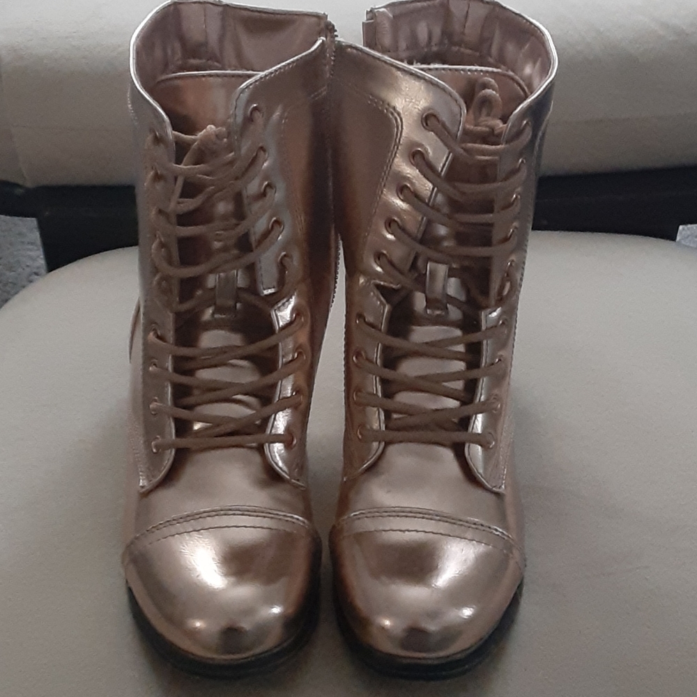 Rose gold boots